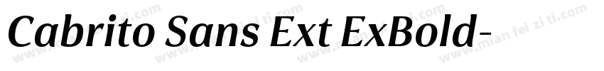 Cabrito Sans Ext ExBold字体转换